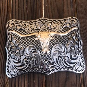 Bull rider buckle western